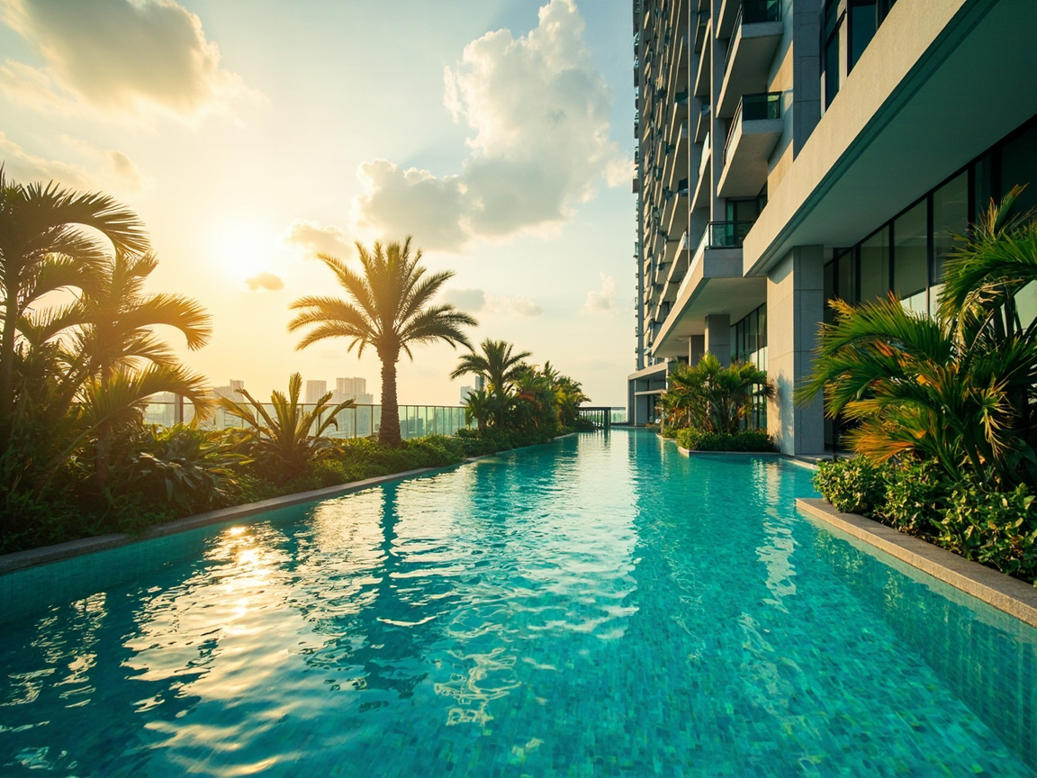 Bangkok condominium tower with rooftop pool