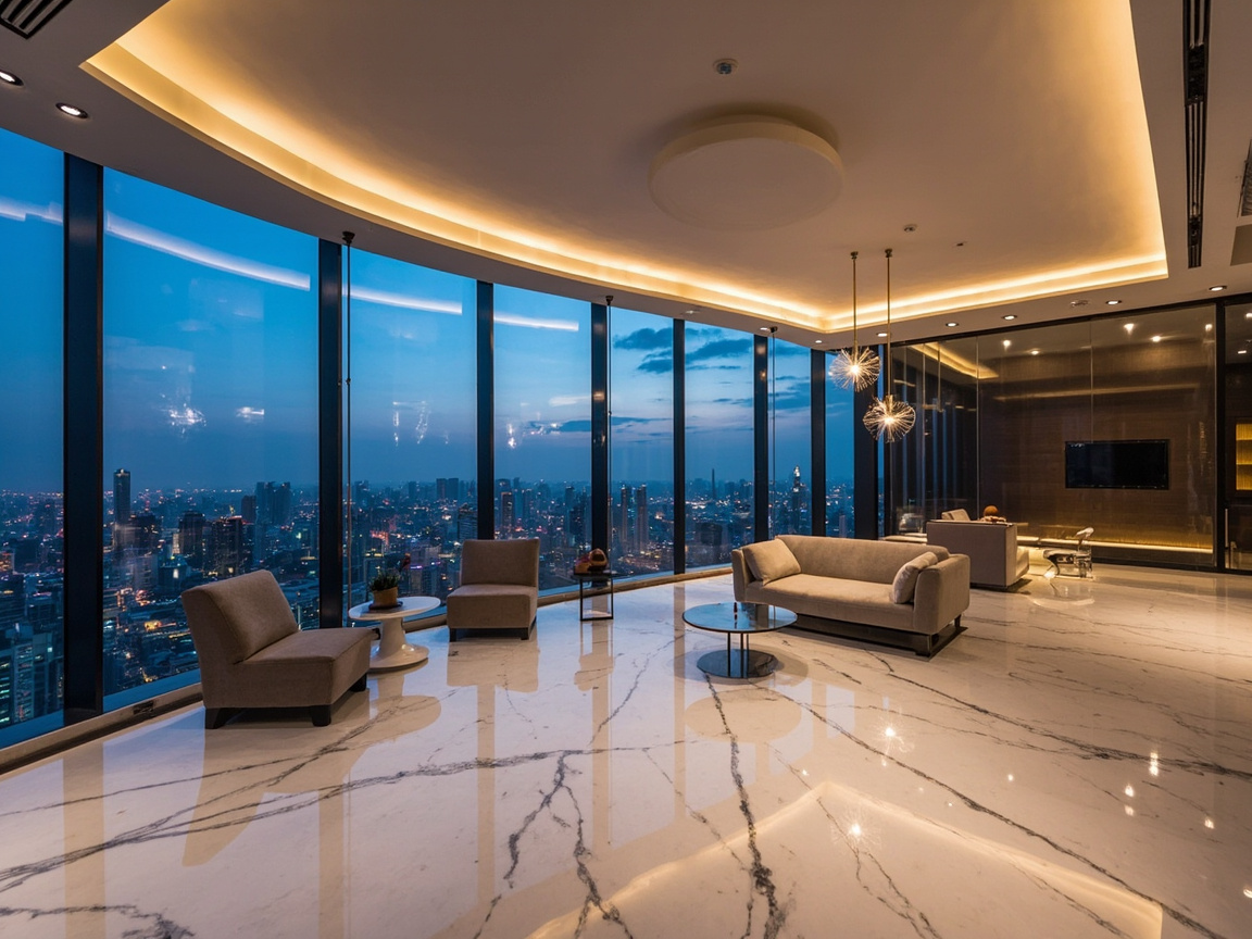Bangkok luxury penthouse condominium interior